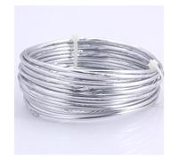 1M/5M 2.0mm Various Patterns Aluminum Wire Gold/Silver Soft Craft Versatile Metal(2mm Silver A,1M)