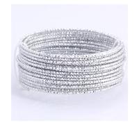1M/5M 2.0mm Various Patterns Aluminum Wire Gold/Silver Soft Craft Versatile Metal(2mm Silver B,5M)