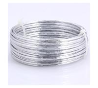 1M/5M 2.0mm Various Patterns Aluminum Wire Gold/Silver Soft Craft Versatile Metal(2mm Silver D,1M)