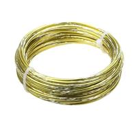 1M/5M 2.0mm Various Patterns Aluminum Wire Gold/Silver Soft Craft Versatile Metal Wire(2mm Gold A,1M)