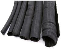1m-5m Self-Closing Cable Sleeve | 3mm-60mm PET Braided Expandable Loom for Auto Line Management & Wire Protection(Black,5MM_5M)
