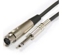 1m 6.35mm 1/4" Mono Jack Plug to XLR Female Cable 3 Pin Audio Microphone Lead