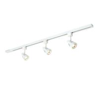 1M Adjustable Ceiling Track Spotlight Kit Gloss White 3X Gu10 Downlight Rail
