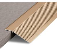 1M Aluminum Floor Transition Strip Door Bar,Floor Bar for Doorways Threshold Ramp Tile Laminate Planks,Bridge The Height is 30mm(Copper Gold,10cm)