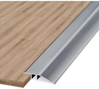 1M Aluminum Floor Transition Strip Door Bar for Doorways Threshold Ramp Tile Laminate Planks,Bridge The Height Between 6-12mm(Iron Grey,4.3cm)