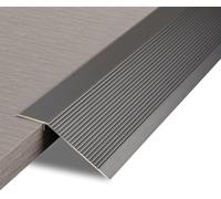 1M Aluminum Floor Transition Strip Door Bar,Metal Floor Bar for Doorways Threshold Ramp Tile Laminate Planks,Bridge The Height is 30mm(Grey,10cm)