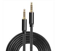 1M Aux Cable 3.5mm - Nylon Braided Aux Lead for Car, Audio Cables 3.5mm Jack for Home Stereos, iPhone, Headphones, iPad, Samsung, Laptop & More(Black)