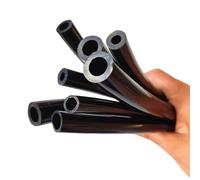 1M Black Flexible Silicone Hose Heat Resistant Soft Rubber Tube for High Pressure Fuel Tank Aquarium Air Pump(Id 4mm od 6mm)
