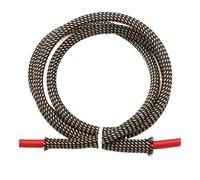 1M Black Gold PET Braided Cable Sleeve - High Density Expandable Sheath for 2 to 20mm Cables - Flame Retardant(Black Copper,10mm)