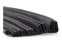 1M Black Rubber Edge Strip, U Section Round Bottom Anti Oil Seal Edge Shield, Card Slot 1mm-4mm High 5-15mm Encloser Strips(2 x 8mm)