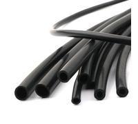 1M Black Silicone Tube, 3~38mm Flexible Rubber Hose Thickened Heat Resistant Air Pump Line(ID 32 x OD 38mm)