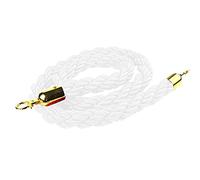 1m Braided Hemp Rope with Hooks Safety Barrier for Event Lines Sturdy Human Control Standing Queue Divider Durable White Rope for Crowd Management