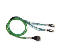 1m Broadcom 05-60004-00 Slim SAS x8 SFF-8654 to Two x4 SFF8654 Slim SAS Cable