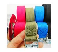 1M Buckle Tie-Down Belt Cargo Straps for Car Motorcycle Bike with Metal Buckle Tow Rope Strong Ratchet Belt for Luggage Bag