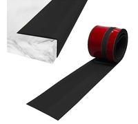 1M Bullnose Stair Anti Slip Nosing Self-Adhesive Vinyl Edging Strip,Non Slip Step Trim,PVC Rubber Angle Stair Edge Trim(76x35mm,Black)