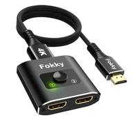 【1M CABLE】4K@60Hz HDMI Switch, Bi-direction HDMI Splitter 2 In 1 Out