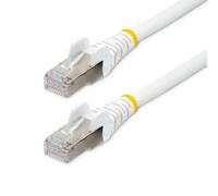 StarTech.com 1m CAT6a Ethernet Cable - White - Low Smoke Zero Halogen (LSZH) - 10GbE 500MHz 100W PoE++ Snagless RJ-45 w/Strain Reliefs S/FTP Network Patch Cord