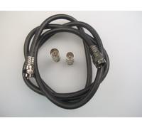 1m digital coax cable, F to F male with coax adaptors