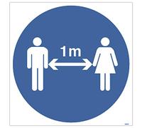 1M distancing symbol floor graphic 300x300mm