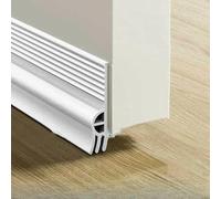 1m Door Bottom Sealing Strip Self-Adhesive Sound Insulation Anti-Theft Door Waterproof Home Decoration Gap Baffle-White 50mm
