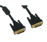 1m DVI Cable - 24k Gold Plated - Video Lead - For HDTV including Plasma, LCD, LED, 3D - Dual Link - 24+1 pins