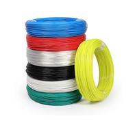 1M Electronic Wire Silver Plated FEP Insulated 0.05 0.08 0.12 0.2 0.35 0.5 0.75 1 1.5 2 2.5 4 6 10mm(Black,2.5mm2)