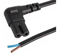 1M Figure Of 8 (C7) Plug To Bare Stripped Ends Mains Power Cable Lead Battery