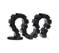 1m Flexible Cable Cord Cover Protection Organiser Black Sturdy with Base Black