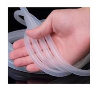 1M Food Grade Transparent Silicone Rubber Hoses, I.D 6 7 8 9 10 12mm Clear Flexible Plumbing Pipes, 1pcs(ID 8mm x 10mm OD)