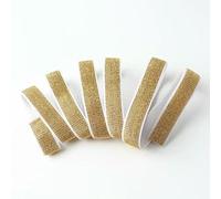 1M Gold Wire and Silver Wire Flat Elastic Band Gold Silver Elastic Sewing Rubber Band DIY Clothing Belt Jewelry Sewing Accessori-Gold on White 15mm-1M