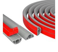 1M Half Round Cable Cover, Cable Trunking, Self-Adhesive Wire Cover, Self-Adhesive Cable Tidy, Decorative Wire Hider, 1-Meter Cable Organizer, for Cable Management Wires on Wall Floor (Grey)