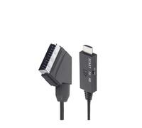 1M HD Converter Scart To HDMI-compatible 1080P Video Audio Converter Adapter DC 5V Micro USB Cable Accessories For Set-top Box Display Conversion Line(HD to SCART 90cm)