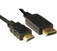 1m High Speed HDMI Cable, 4K HDR, Ethernet, Gold Plated - Black