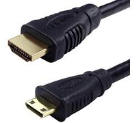 1m High Speed HDMI Type A - C Male to Plug Cable | Video Camera Camcorder HD & 4K Lead | Transfer Laptop TV Data | Laptop PC Charge Wire