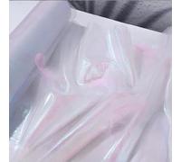 1M Iridescent Organza Fabric Light Blue,Gradient Polyester Organza Fabric 45CM,Iridescent Holographic Gauze Fabrics for Stage Costume,Performance Costume