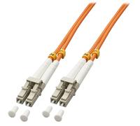 Lindy LC-LC OM2 50/125 Fibre Optic Patch Cable, Orange, 1m