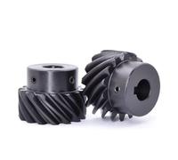 1M Left Helical Bevel Gear 45 Degree 13/15/20/26/30 Teeth 45# Steel for Precision Machinery,1pcs(16mm 1M 30Teeth)