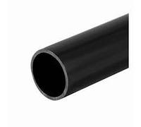 1m Length Solvent Weld PVC Pipe Plastic 40mm Waste Pipe- Black (Pack of 8)