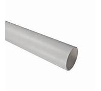 1m Length Solvent Weld PVC Pipe Plastic 40mm Waste Pipe- Grey (Pack of 4)