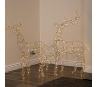 1m Light up Gold Twist Christmas Reindeer Family Set with 310 Warm White LEDs