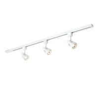 1M Adjustable Ceiling Track Spotlight Kit Gloss White 3X Gu10 Downlight Rail