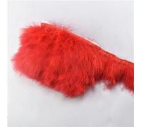 1M/Lot Marabou Feathers On Tape Fringe Trim Turkey Feather Fringe Ribbon for Wedding Decoration Red