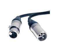 Van Damme Classic XKE Microphone Cable in Black with Neutrik NC3MXX to NC3FXX, 1m