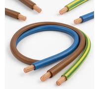 1m Meter Tails Cable Set - 25mm² Live & Neutral + 16mm² Earth - Double Insulated 6181Y/6491X - Class 5 Stranded Copper - BS7671 & BS6004 Compliant