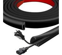 1M Mini Silicone Cable Trunking Self-Adhesive Cable Cover, Half Round Wire Cover for TV, Wall, and Desk, Cable Hider for One Cords, Cable Raceway Home & Office Trim