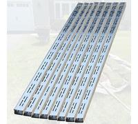 1M Narrow Drainage Channel Kit 8pcs Low Profile Outdoor Drainage System for Balconies Effective Storm Water Management Durable Silver Design 15x5cm