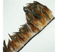1M Natural Peacock Rooster Pheasant Feathers Fringe Trim Fabric Decoration Feather On Tape 1(7)