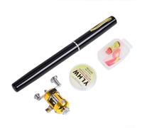 1M Pen Fishing Rod Kit with Reel and Line Compact Collapsible Carbon Fiber 5 Section Design Lightweight Fishing Rod for Travel and Outdoor Adventures (Y4516 Black)