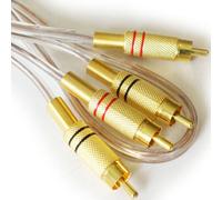 1M Premium Quality 2 Rca Male To Plug Cable Lead Gold Phono Shielded Audio Amp