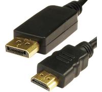 1m PRO DisplayPort Male to HDMI Plug Cable - Mac Video TV Monitor Adapter Lead - Loops